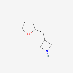 molecular formula C8H15NO B13525201 3-((Tetrahydrofuran-2-yl)methyl)azetidine 