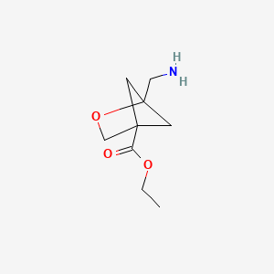 molecular formula C9H15NO3 B13525217 Ethyl 1-(aminomethyl)-2-oxabicyclo[2.1.1]hexane-4-carboxylate 