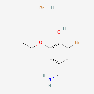 molecular formula C9H13Br2NO2 B13525236 4-(Aminomethyl)-2-bromo-6-ethoxyphenolhydrobromide 