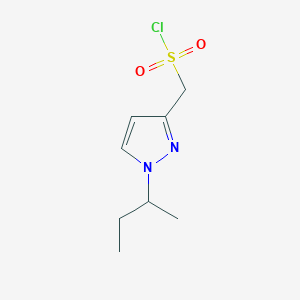 molecular formula C8H13ClN2O2S B13525238 (1-(Sec-butyl)-1h-pyrazol-3-yl)methanesulfonyl chloride 