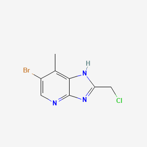 6-bromo-2-(chloromethyl)-7-methyl-3H-imidazo[4,5-b]pyridine