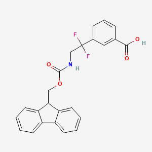 3-[2-({[(9H-fluoren-9-yl)methoxy]carbonyl}amino)-1,1-difluoroethyl]benzoic acid