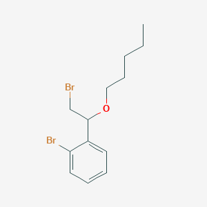 molecular formula C13H18Br2O B13525297 1-Bromo-2-(2-bromo-1-(pentyloxy)ethyl)benzene 