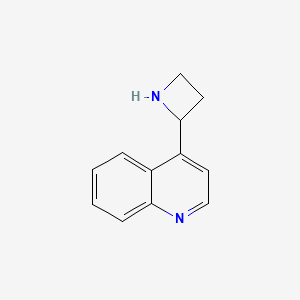 molecular formula C12H12N2 B13525308 4-(Azetidin-2-yl)quinoline 