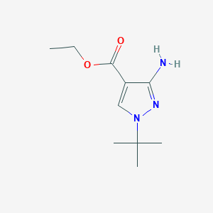 molecular formula C10H17N3O2 B13525335 ethyl 3-amino-1-tert-butyl-1H-pyrazole-4-carboxylate 