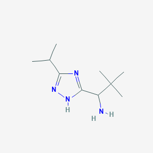 1-(5-Isopropyl-1h-1,2,4-triazol-3-yl)-2,2-dimethylpropan-1-amine