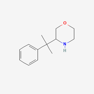 molecular formula C13H19NO B13525357 3-(2-Phenylpropan-2-yl)morpholine 