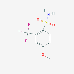 molecular formula C8H8F3NO3S B13525364 4-Methoxy-2-(trifluoromethyl)benzenesulfonamide 