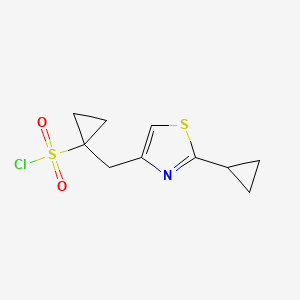 1-((2-Cyclopropylthiazol-4-yl)methyl)cyclopropane-1-sulfonyl chloride