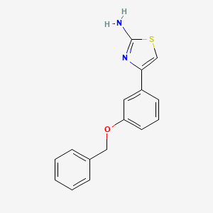 molecular formula C16H14N2OS B13525386 4-[3-(Benzyloxy)phenyl]-1,3-thiazol-2-amine 