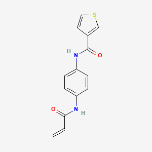 N-[4-(prop-2-enamido)phenyl]thiophene-3-carboxamide