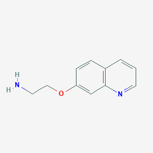 molecular formula C11H12N2O B13525399 2-(7-Quinolinyloxy)ethanamine 