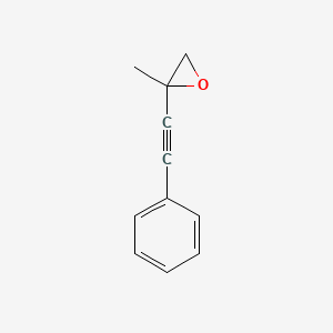 molecular formula C11H10O B13525440 2-Methyl-2-(2-phenylethynyl)oxirane 