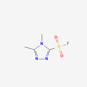 molecular formula C4H6FN3O2S B13525443 dimethyl-4H-1,2,4-triazole-3-sulfonyl fluoride 