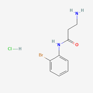 molecular formula C9H12BrClN2O B13525447 3-amino-N-(2-bromophenyl)propanamidehydrochloride 