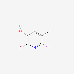 molecular formula C6H5FINO B13525450 2-Fluoro-6-iodo-5-methylpyridin-3-ol 