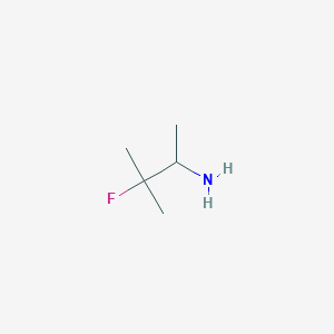 molecular formula C5H12FN B13525456 3-Fluoro-3-methyl-2-butanamine CAS No. 202521-93-5