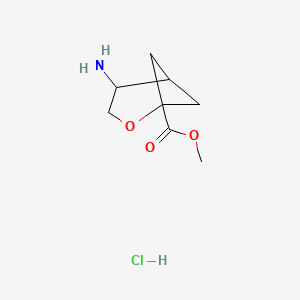 molecular formula C8H14ClNO3 B13525458 Methyl4-amino-2-oxabicyclo[3.1.1]heptane-1-carboxylatehydrochloride 