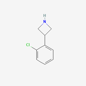 molecular formula C9H10ClN B13525520 3-(2-Chlorophenyl)azetidine 