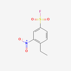 molecular formula C8H8FNO4S B13525573 4-Ethyl-3-nitrobenzene-1-sulfonylfluoride 