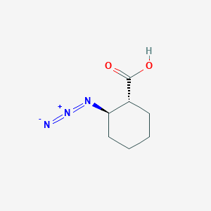 molecular formula C7H11N3O2 B13525582 (1R,2R)-2-azidocyclohexane-1-carboxylic acid 