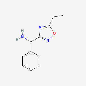 (5-Ethyl-1,2,4-oxadiazol-3-yl)(phenyl)methanamine