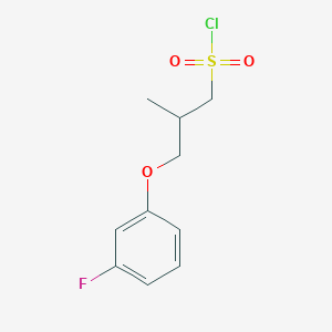 molecular formula C10H12ClFO3S B13525629 3-(3-Fluorophenoxy)-2-methylpropane-1-sulfonyl chloride 