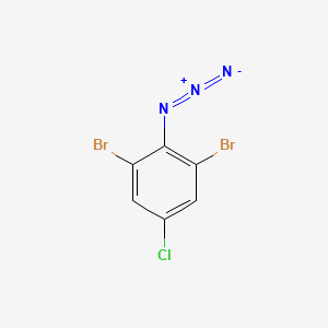 molecular formula C6H2Br2ClN3 B13525635 2-Azido-1,3-dibromo-5-chlorobenzene 