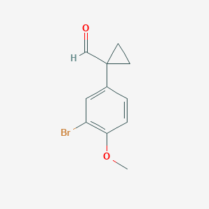 1-(3-Bromo-4-methoxyphenyl)cyclopropane-1-carbaldehyde