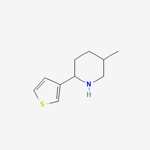 molecular formula C10H15NS B13525643 5-Methyl-2-(3-thienyl)piperidine 