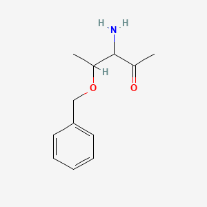 molecular formula C12H17NO2 B13525661 3-Amino-4-(benzyloxy)pentan-2-one 