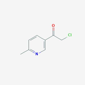 molecular formula C8H8ClNO B13525702 2-Chloro-1-(6-methylpyridin-3-yl)ethanone 