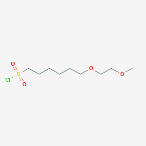 molecular formula C9H19ClO4S B13525732 6-(2-Methoxyethoxy)hexane-1-sulfonyl chloride 