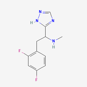 molecular formula C11H12F2N4 B13525734 [2-(2,4-difluorophenyl)-1-(4H-1,2,4-triazol-3-yl)ethyl](methyl)amine 