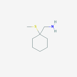 molecular formula C8H17NS B13525740 (1-(Methylthio)cyclohexyl)methanamine 