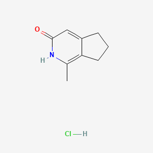 molecular formula C9H12ClNO B13525793 1-methyl-5H,6H,7H-cyclopenta[c]pyridin-3-olhydrochloride 