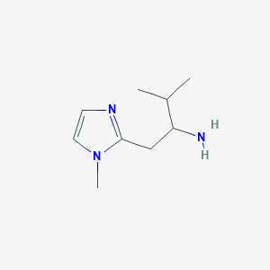 molecular formula C9H17N3 B13525794 3-methyl-1-(1-methyl-1H-imidazol-2-yl)butan-2-amine 