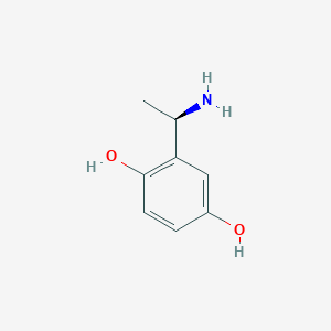 molecular formula C8H11NO2 B13525808 2-[(1R)-1-aminoethyl]benzene-1,4-diol CAS No. 1228566-53-7