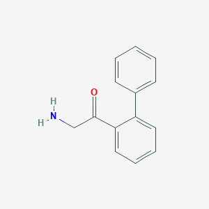 molecular formula C14H13NO B13525833 2-Amino-1-(2-phenylphenyl)ethan-1-one 