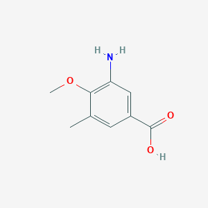 molecular formula C9H11NO3 B13525836 3-Amino-4-methoxy-5-methylbenzoic acid 