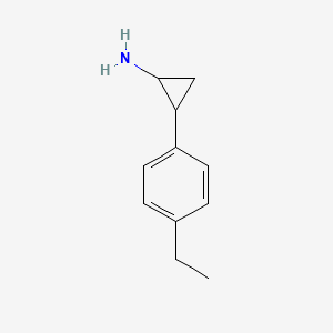 molecular formula C11H15N B13525844 2-(4-Ethylphenyl)cyclopropan-1-amine 