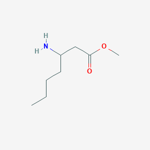 molecular formula C8H17NO2 B13525855 Methyl 3-aminoheptanoate 