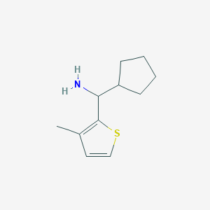 molecular formula C11H17NS B13525859 Cyclopentyl(3-methylthiophen-2-yl)methanamine 