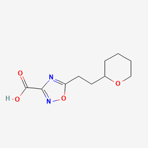 molecular formula C10H14N2O4 B13525865 5-(2-(Tetrahydro-2h-pyran-2-yl)ethyl)-1,2,4-oxadiazole-3-carboxylic acid 