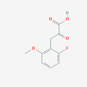 molecular formula C10H9FO4 B13525925 3-(2-Fluoro-6-methoxyphenyl)-2-oxopropanoic acid 