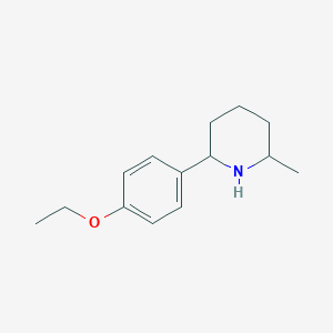 molecular formula C14H21NO B13525933 2-(4-Ethoxyphenyl)-6-methylpiperidine 