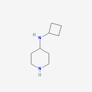 molecular formula C9H18N2 B13525942 N-cyclobutylpiperidin-4-amine 