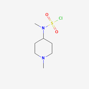 molecular formula C7H15ClN2O2S B13525955 Methyl(1-methylpiperidin-4-YL)sulfamoyl chloride 