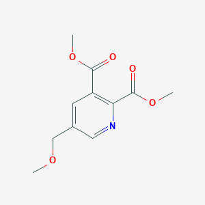 molecular formula C11H13NO5 B1352600 2,3-吡啶二甲酸，5-（甲氧基甲基）-，二甲酯 CAS No. 139123-56-1