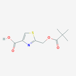 molecular formula C10H13NO4S B1352601 2-(2,2-二甲基丙酰氧甲基)-噻唑-4-羧酸 CAS No. 221322-07-2